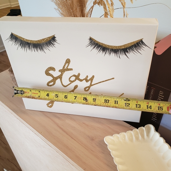 Wall Art Eyelashes Golden White - Picture 3 of 4